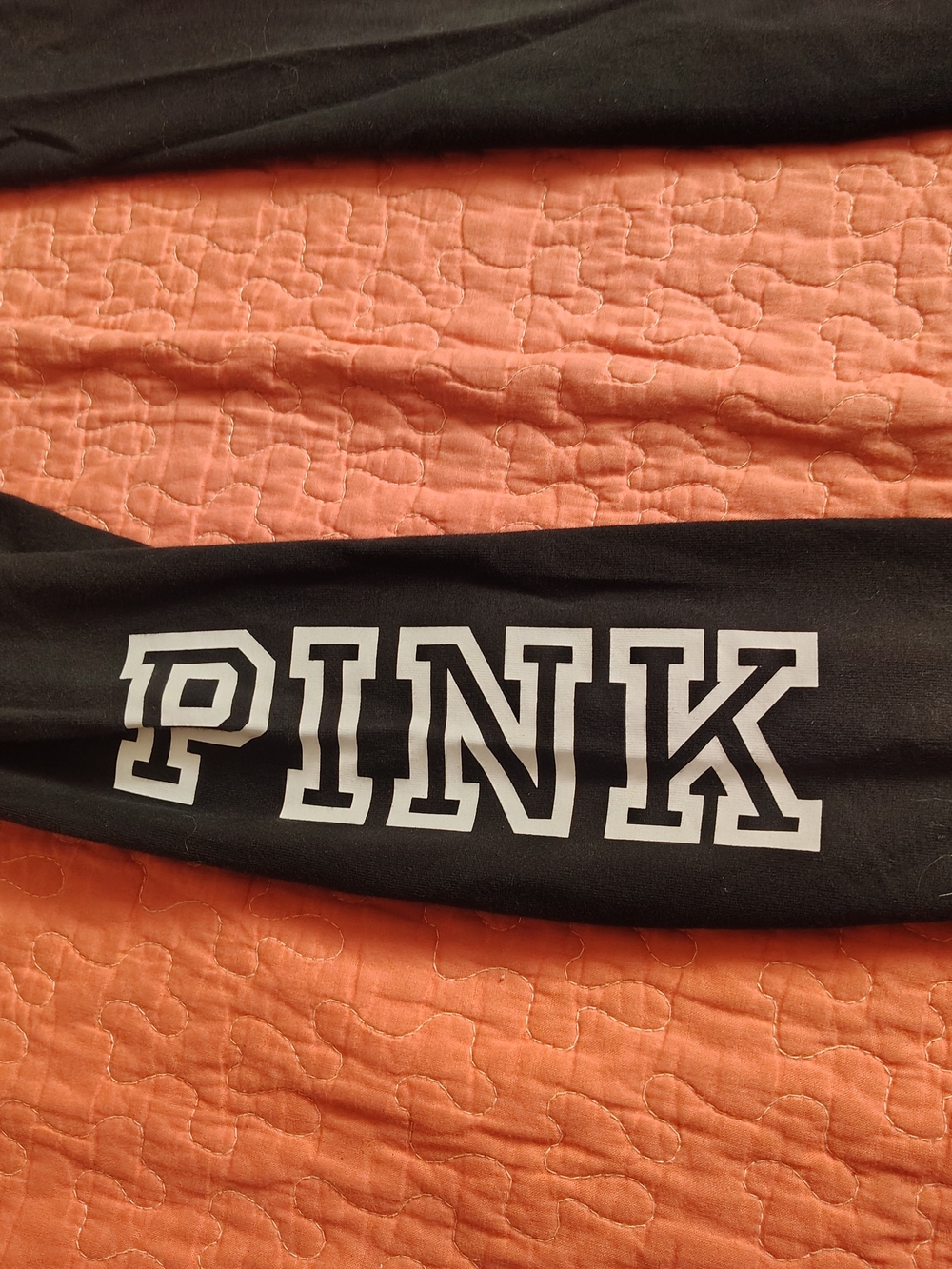 PINK Victoria's Secret Black Men's Sweatpants with Side Logo - Picture 4 of 6